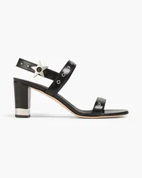 Giuseppe Zanotti Arya 70 Sandalen aus Leder mit Applikationen Schwarz