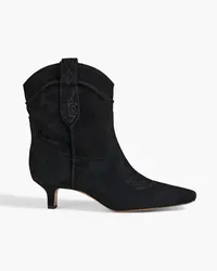 Sam Edelman Taryn Cowboy Boots aus Veloursleder Schwarz