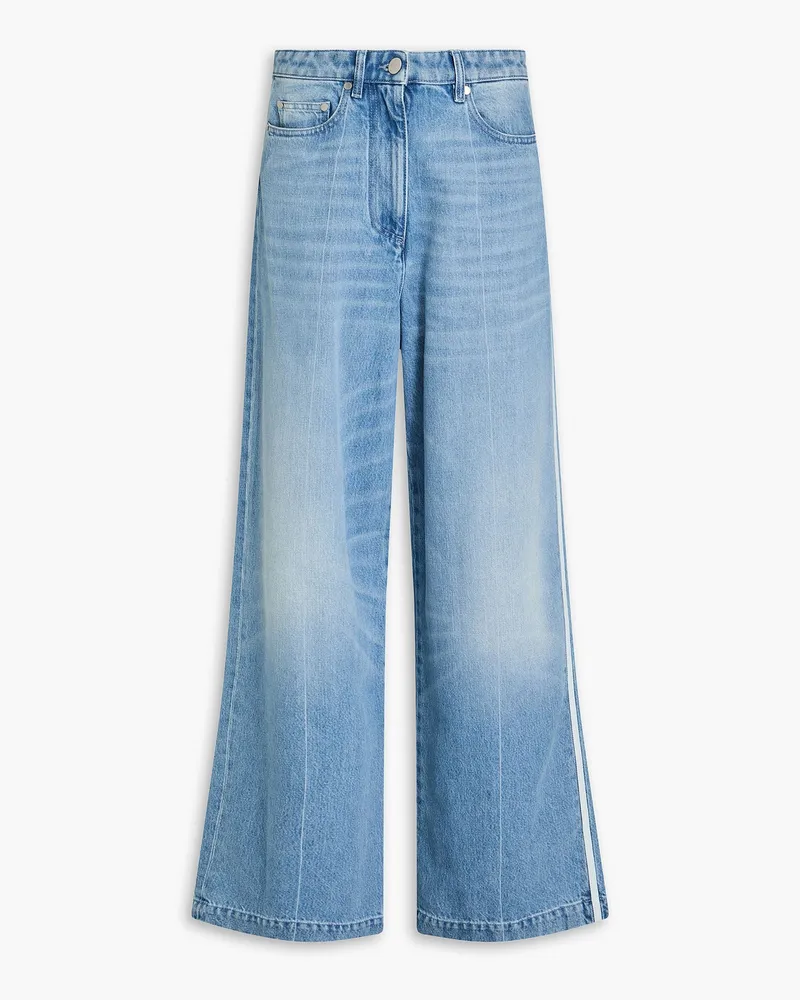 Peter Do Hoch sitzende Jeans mit weitem Bein Blau