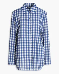 Jacquemus Passio Hemd aus Webstoff mit Gingham-Karo Blau