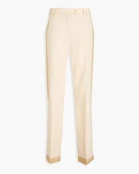 Moschino Hose mit geradem Bein aus Grain de Poudre aus Wolle Neutral