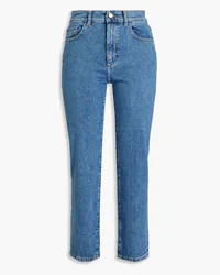 DL1961  Patti hoch sitzende Cropped Jeans mit geradem Bein Blau