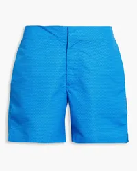 Frescobol Carioca mittellange Badeshorts mit Print Blau