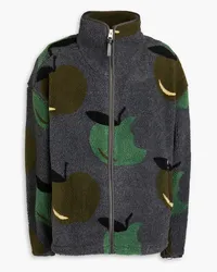 J.W.Anderson Jacke aus Fleece mit Print Grau