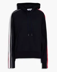 Thom Browne Hoodie aus Baumwollfrottee mit Streifen Blau