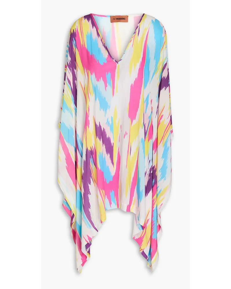 Missoni Mare Kaftan aus Satin mit Print Pink