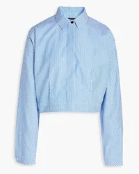 Rag & Bone Morgan gestreiftes Hemd aus Baumwollpopeline Blau