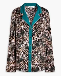 Diane von Furstenberg Lupita Hemd aus Satin mit Print Pink