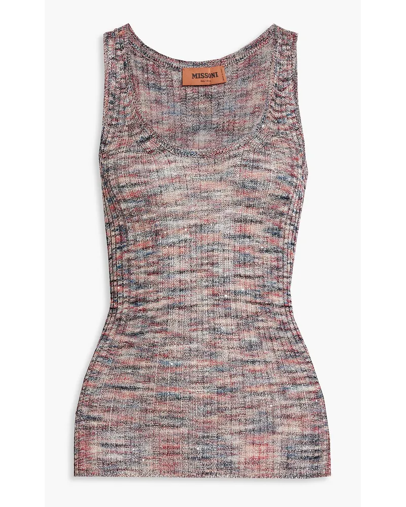 Missoni Tanktop aus Strick inHäkelund Space-Dye-Optik Bunt