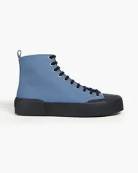 Jil Sander High-Top-Sneakers aus Canvas Blau