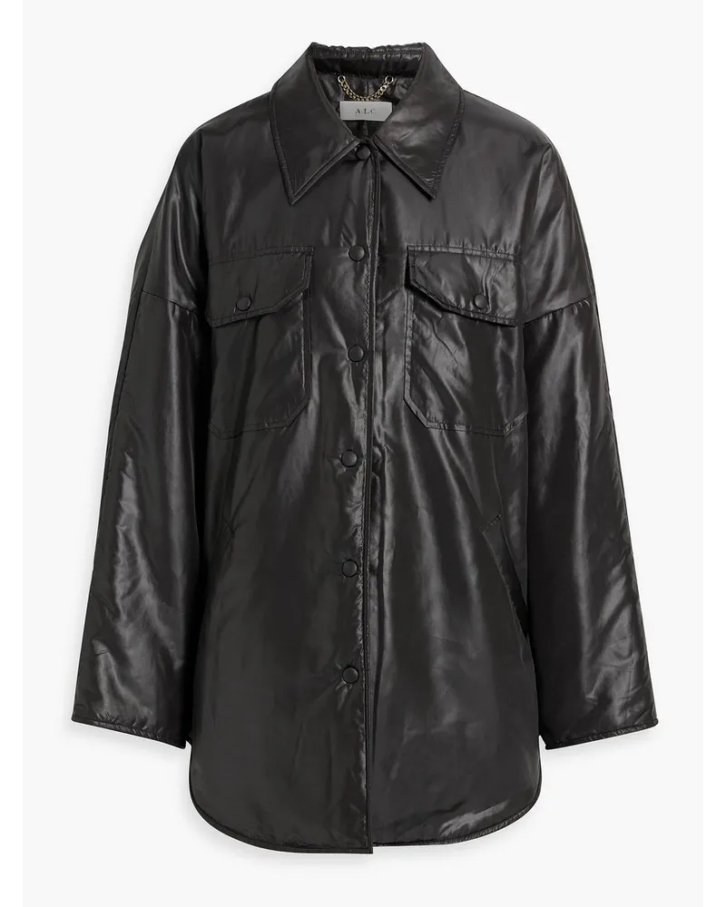 A.L.C. Shane wattierte Oversized-Shelljacke Schwarz