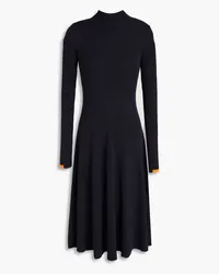 Tory Burch Kleid aus einer gerippten Wollmischung Blau