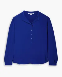 Stella McCartney Eva Bluse aus Crêpe de Chine aus Seide Blau