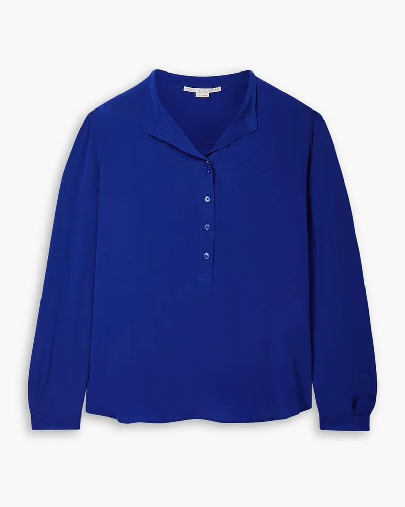 Stella McCartney Eva Bluse aus Crêpe de Chine aus Seide Blau