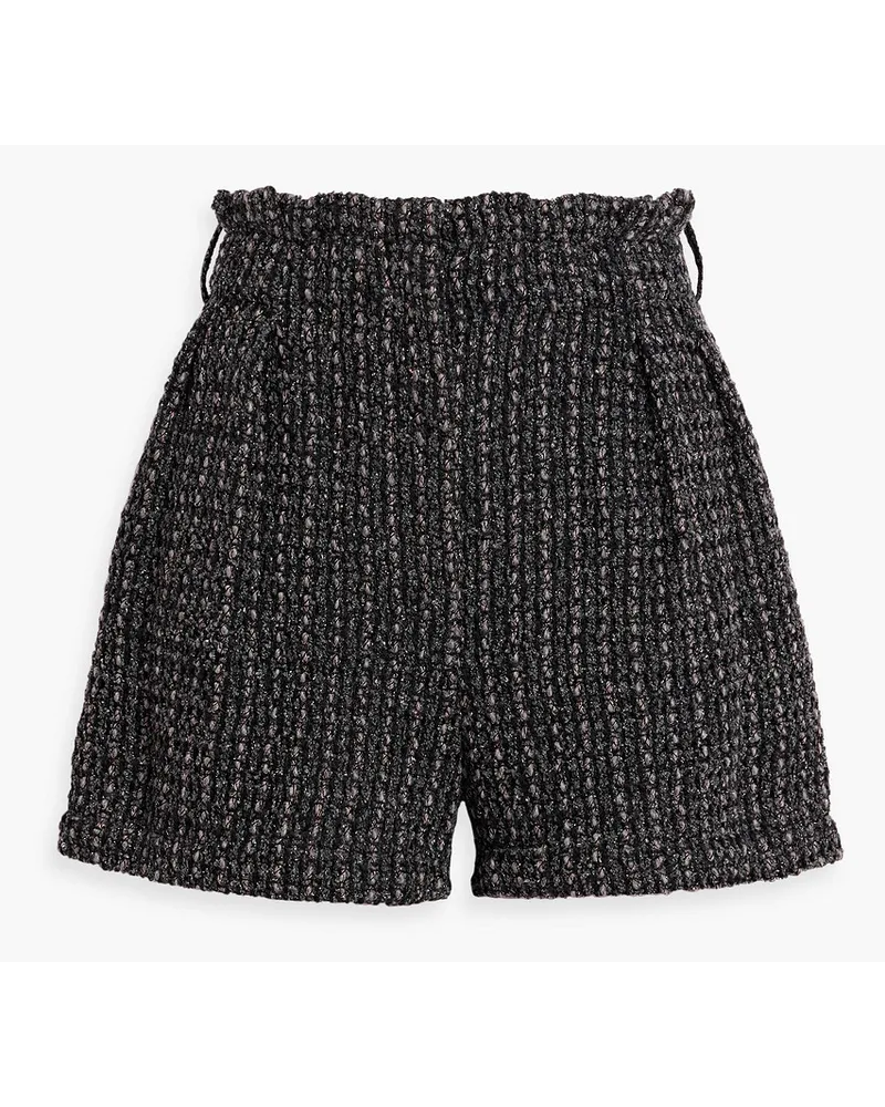 IRO Kale Shorts aus Bouclé-Strick mit Metallic-Effekt Grau