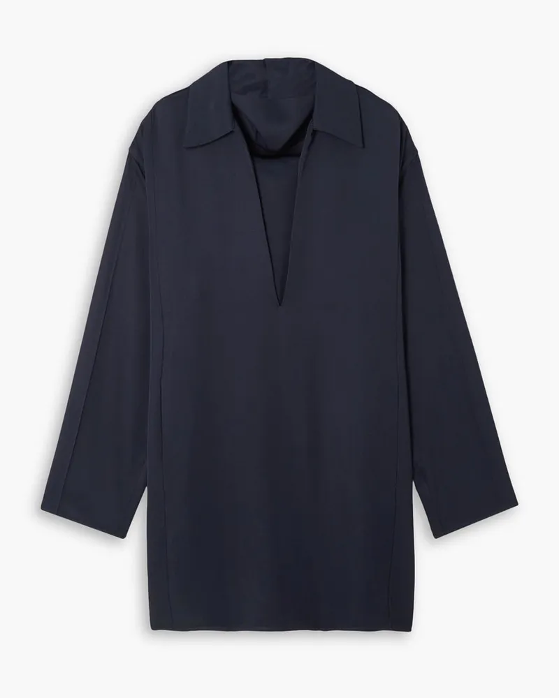 Jil Sander Mehrlagiges Oversized-Minikleid aus Twill Blau