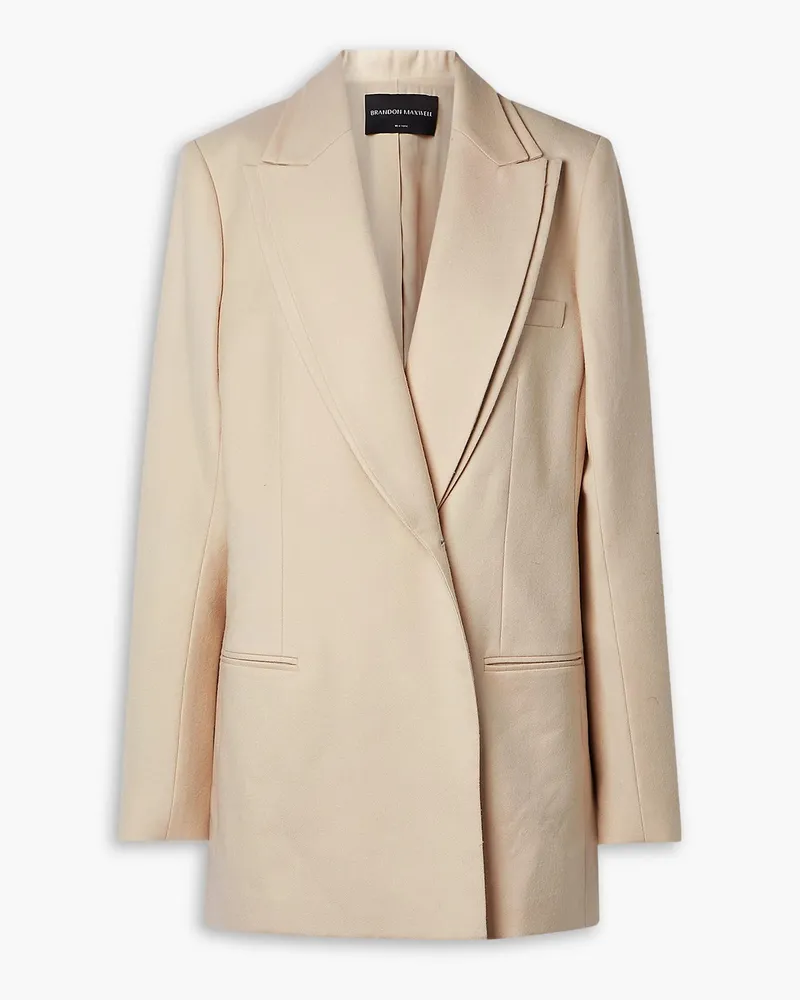 Brandon Maxwell Blazer aus Twill aus einer Wollmischung Pink