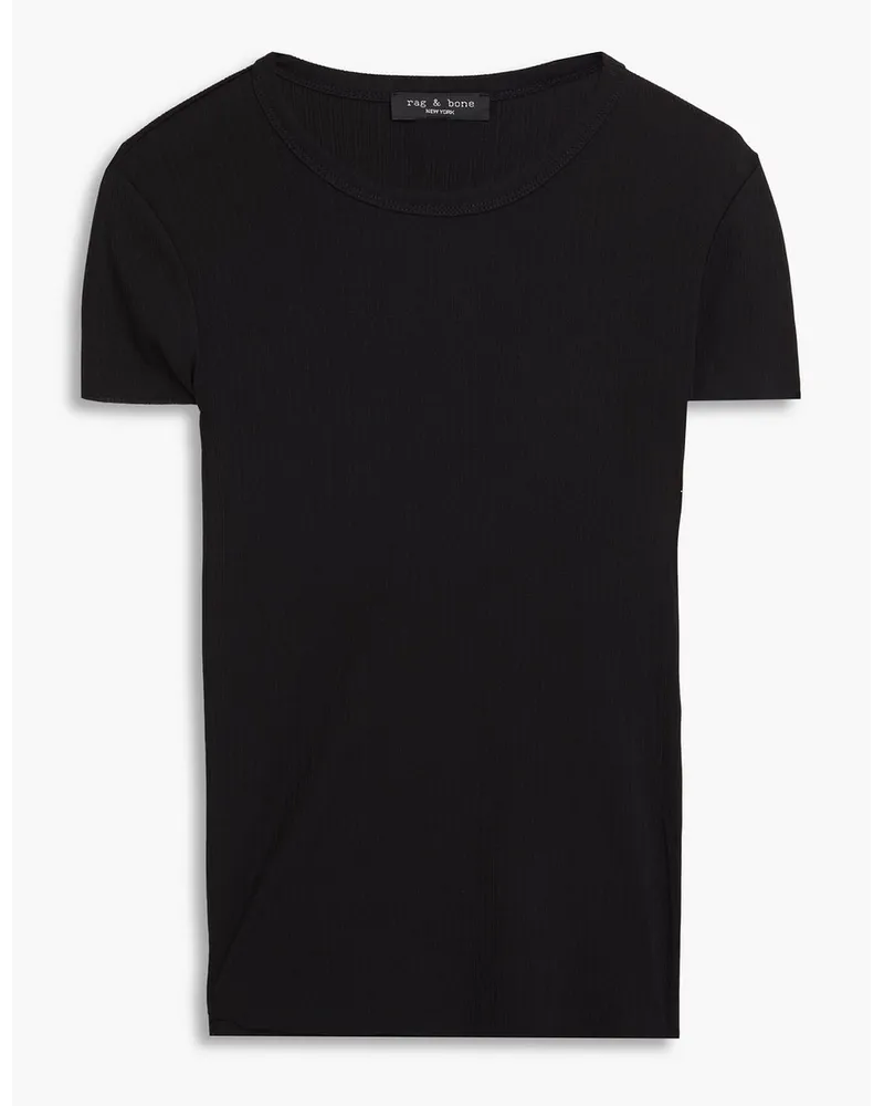 Rag & Bone Zoe T-Shirt aus Jersey Schwarz