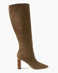 Alexandre Birman Elisa kniehohe Stiefel aus Veloursleder Neutral