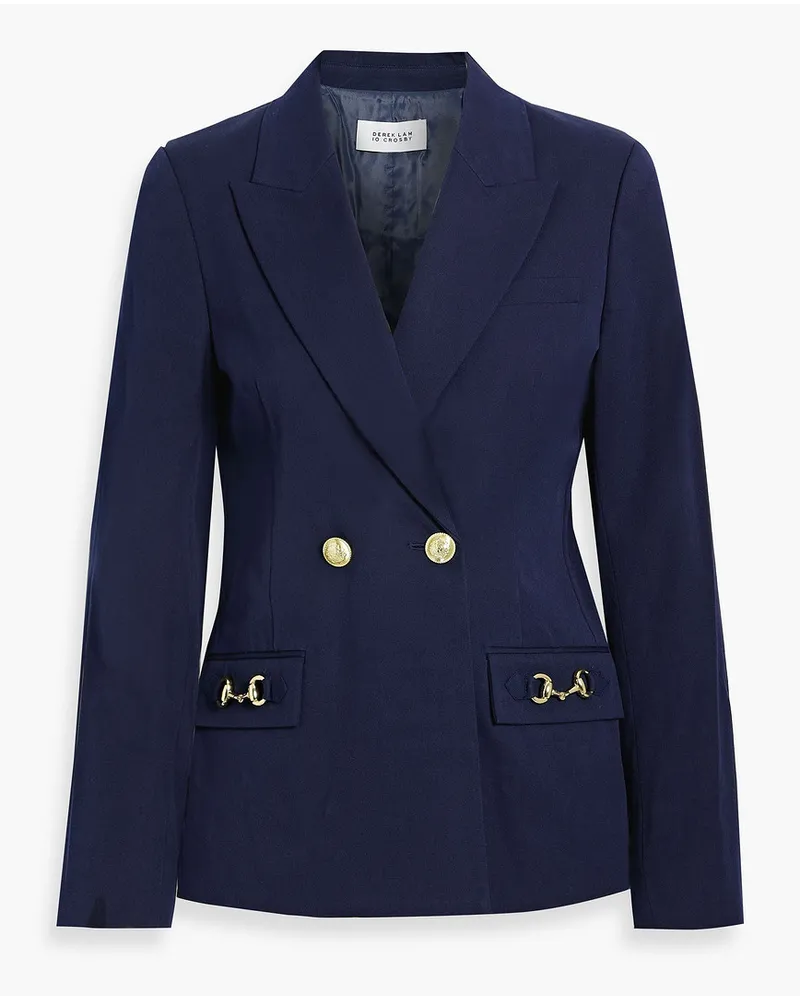 Derek Lam Cerys doppelreihiger Blazer aus Twill aus einer Baumwollmischung Blau