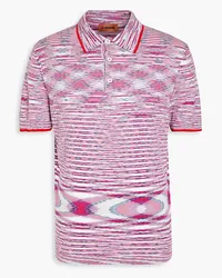 Missoni Poloshirt aus Baumwolle inSpace-Dye-Optik Lila