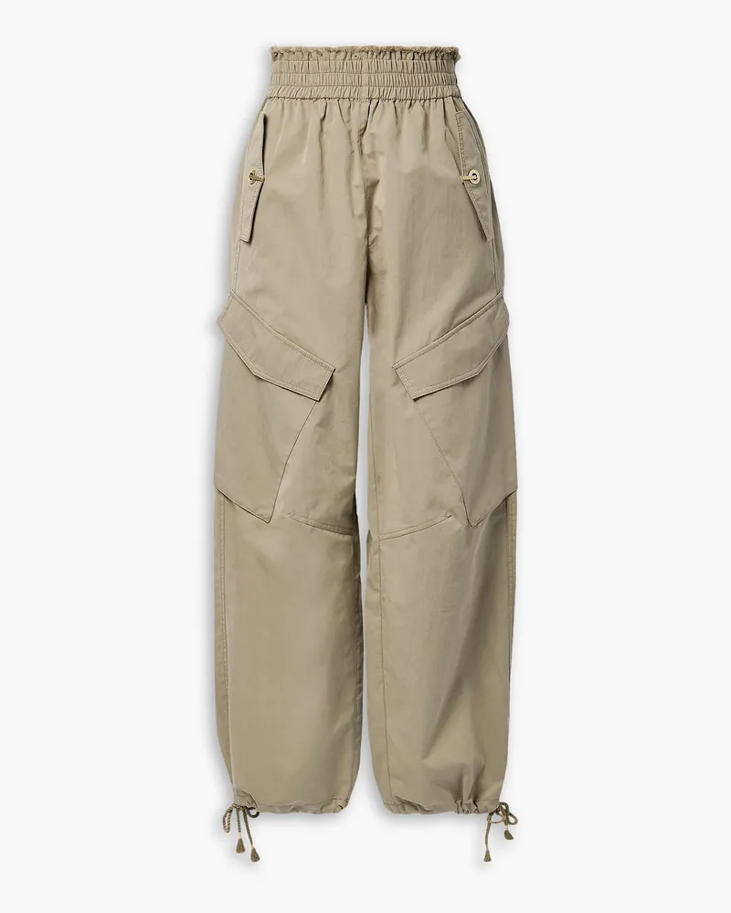 Dion Lee Parachute Cargohose mit weitem Bein aus einer Baumwollmischung mit Fransen Neutral