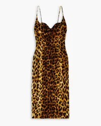 HALPERN Midikleid aus Samt mit Leopardenprint Animal-print