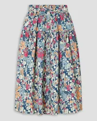 Ulla Johnson Jacinta Midirock aus Baumwollpopeline mit Blumenprint Bunt