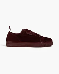 Gianvito Rossi Sneakers aus Veloursleder Burgunderrot