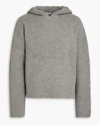 John Elliott + Co Hoodie aus gerippter Wolle Grau