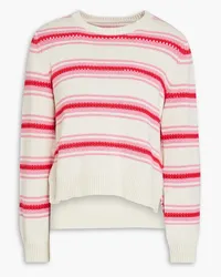 Chinti & Parker Gestreifter Pullover aus Baumwolle Pink