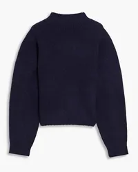 3.1 phillip lim Rollkragenpullover aus gebürstetem Rippstrick Blau