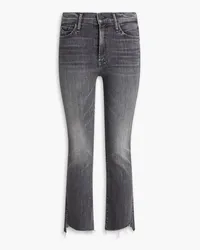 Mother Insider hoch sitzende Bootcut-Jeans Grau