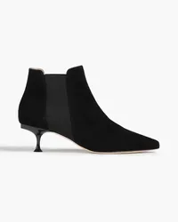 Sergio Rossi Ankle Boots aus Veloursleder Schwarz