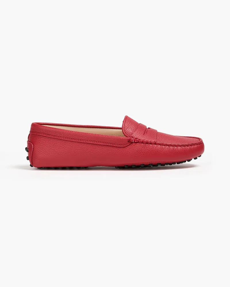 TOD'S Loafers aus Narbenleder Rot