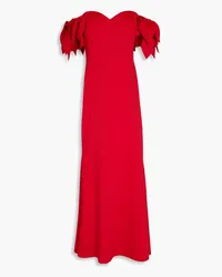 Badgley Mischka Robe aus Scuba mit Verzierung Rot