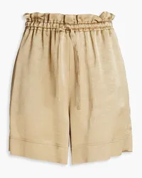 By Malene Birger Villarricn Shorts aus glänzendem Crêpe inKnitteroptik Neutral