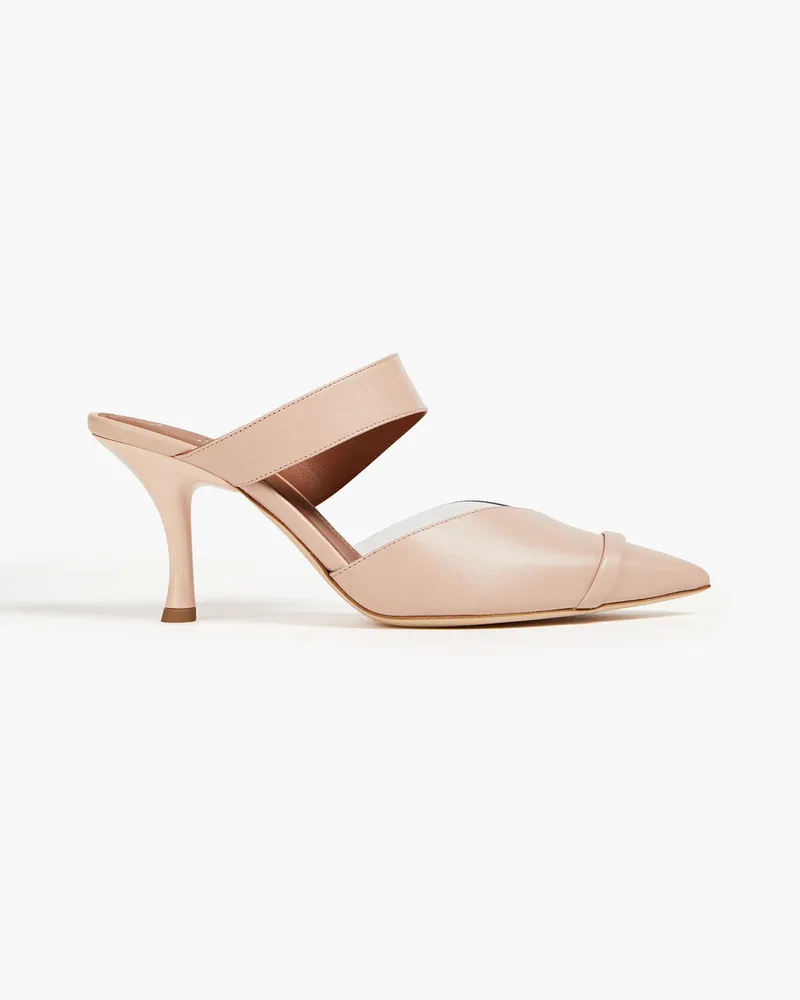 Malone Souliers Halina 70 leather and PVC mules Neutral