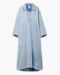 KHAITE Franka Maxikleid aus Denim Blau