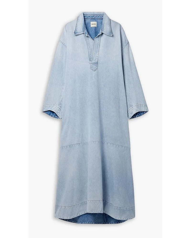 KHAITE Franka Maxikleid aus Denim Blau