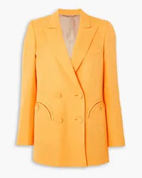 Blazé Milano Thalia Sunset Everyday doppelreihiger Blazer aus neonfarbenem Jacquard Orange