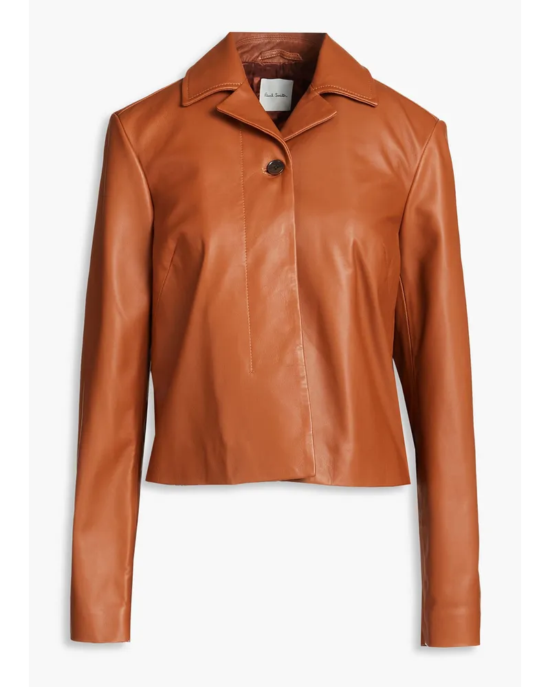 Paul Smith Lederjacke Braun