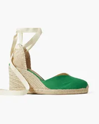 Castañer Chiara 80 Espadrille-Wedges aus Canvas Grün