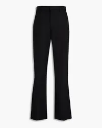 Enza Costa Hose mit geradem Bein aus Twill Schwarz