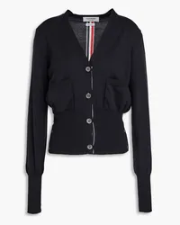 Thom Browne Cardigan aus einer Seidenmischung Blau