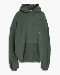 Alexander Wang Hoodie aus Baumwollfrottee Grün