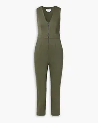 Rivet Utility Rockstar verkürzter Jumpsuit aus Stretch-Twill Grün