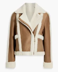 DOM GOOR Wendbare Bikerjacke aus Shearling Braun