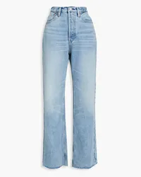 RE/DONE Hoch sitzende Jeans mit weitem Bein inausgewaschener Optik Blau