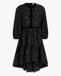 RED Valentino REDValentinoTiered fil coupé taffeta mini dress Schwarz